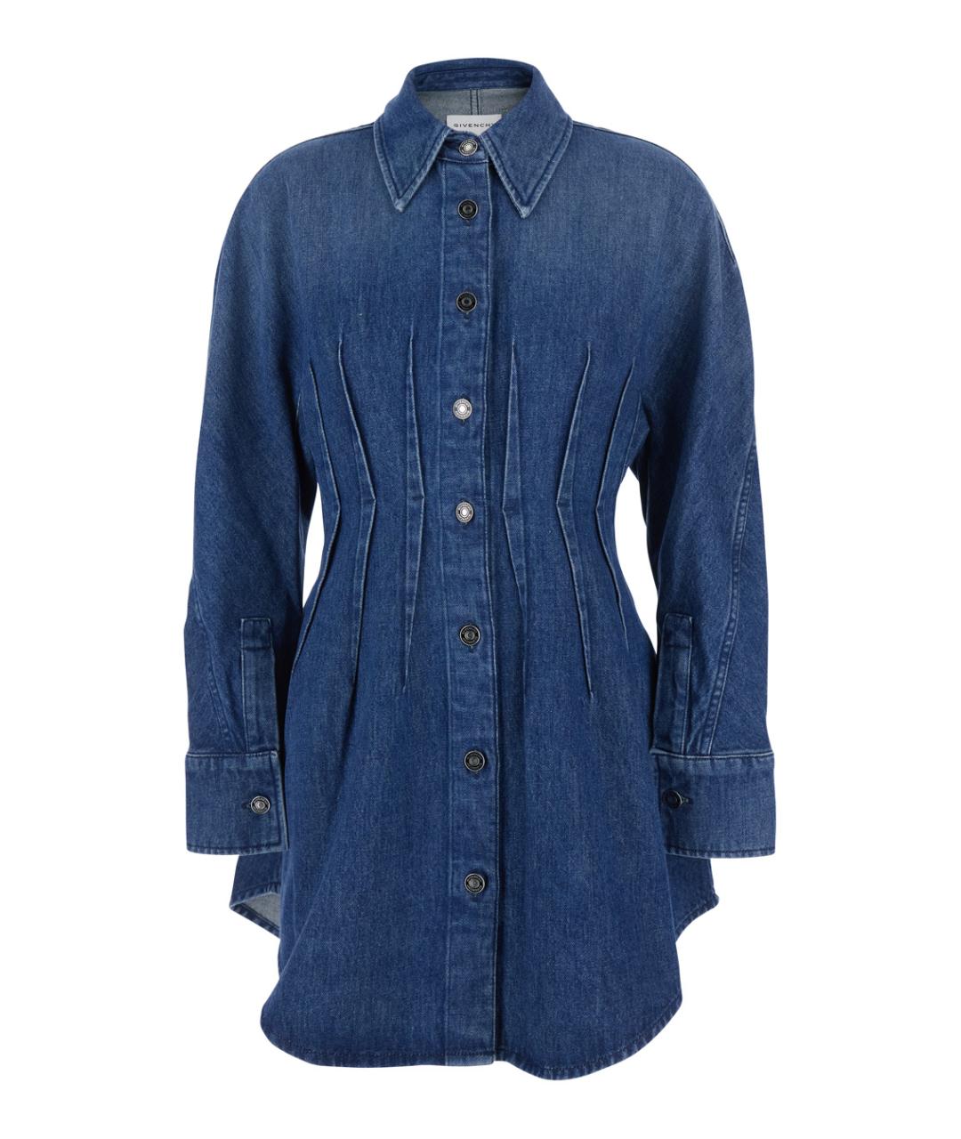 GIVENCHY Синее хлопковое повседневное платье, фото 1
