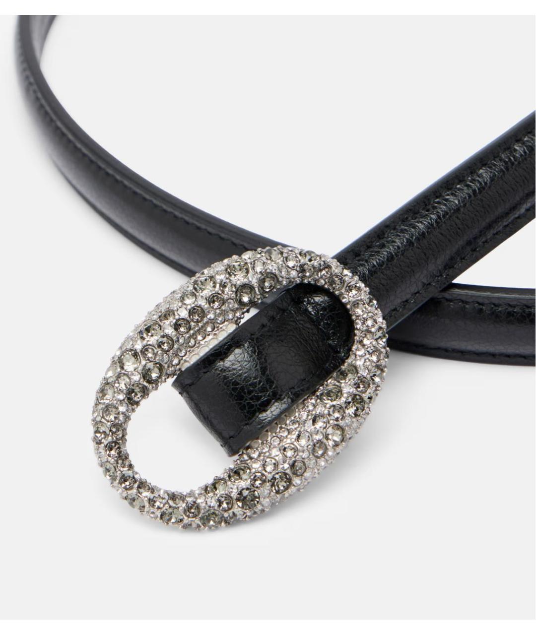 SAINT LAURENT Черный кожаный ремень, фото 2