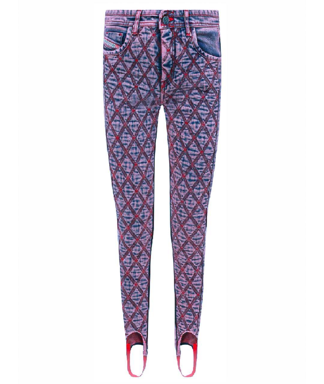 DIESEL Розовые хлопковые джинсы слим, фото 1