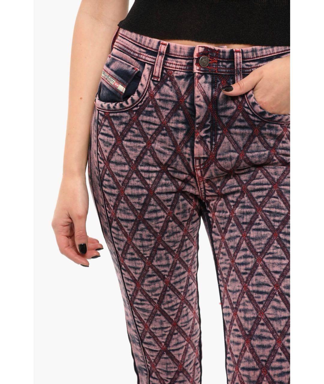 DIESEL Розовые хлопковые джинсы слим, фото 3