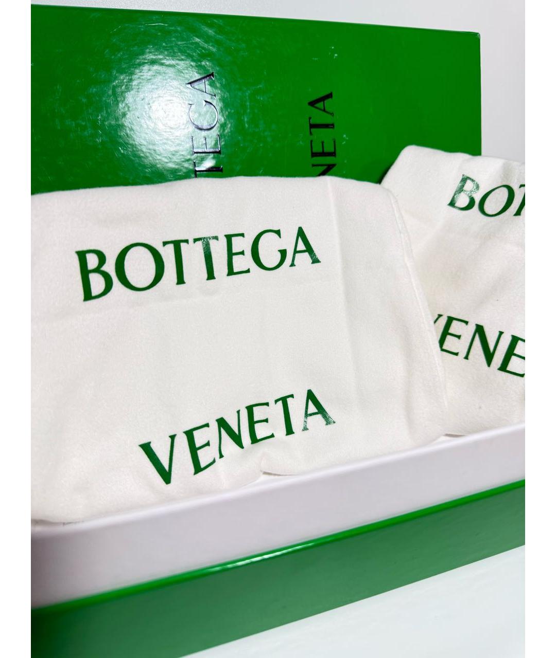 BOTTEGA VENETA Бежевые кожаные шлепанцы, фото 6