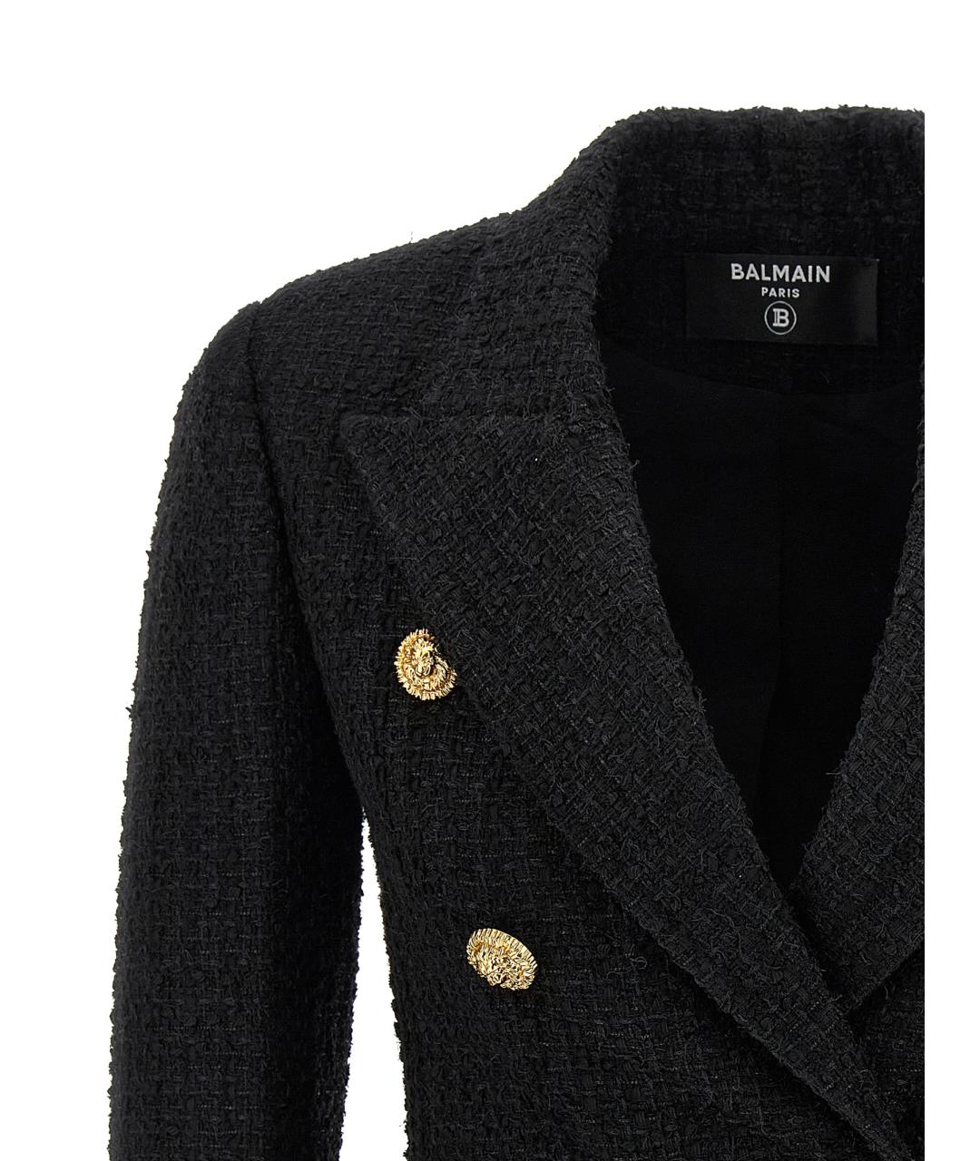 BALMAIN Черный полиэстеровый жакет/пиджак, фото 3