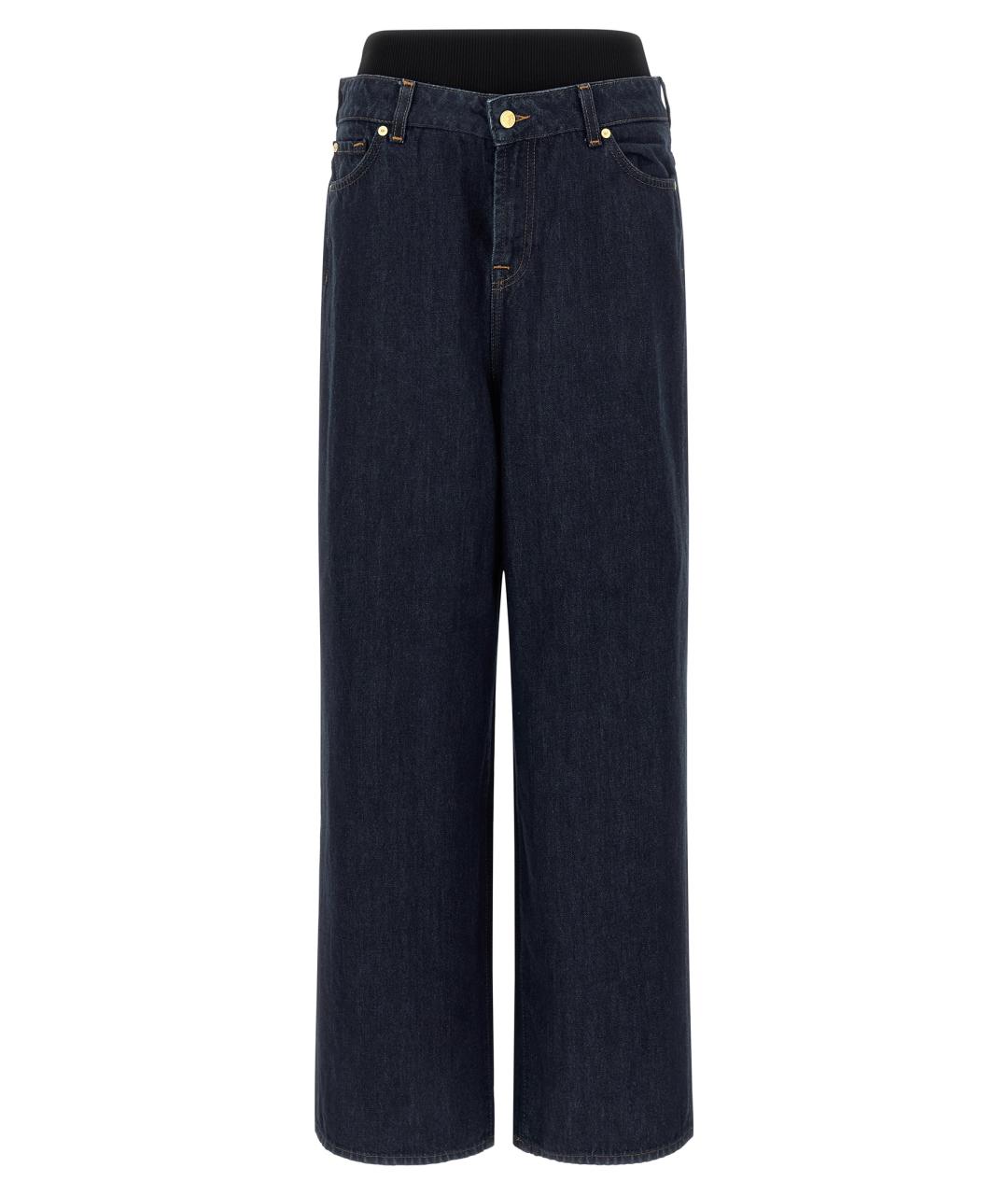 7 FOR ALL MANKIND Синие хлопковые прямые джинсы, фото 1