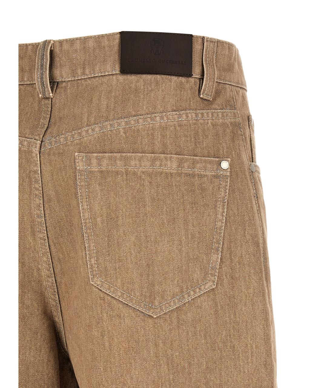 BRUNELLO CUCINELLI Бежевые хлопковые шорты, фото 4