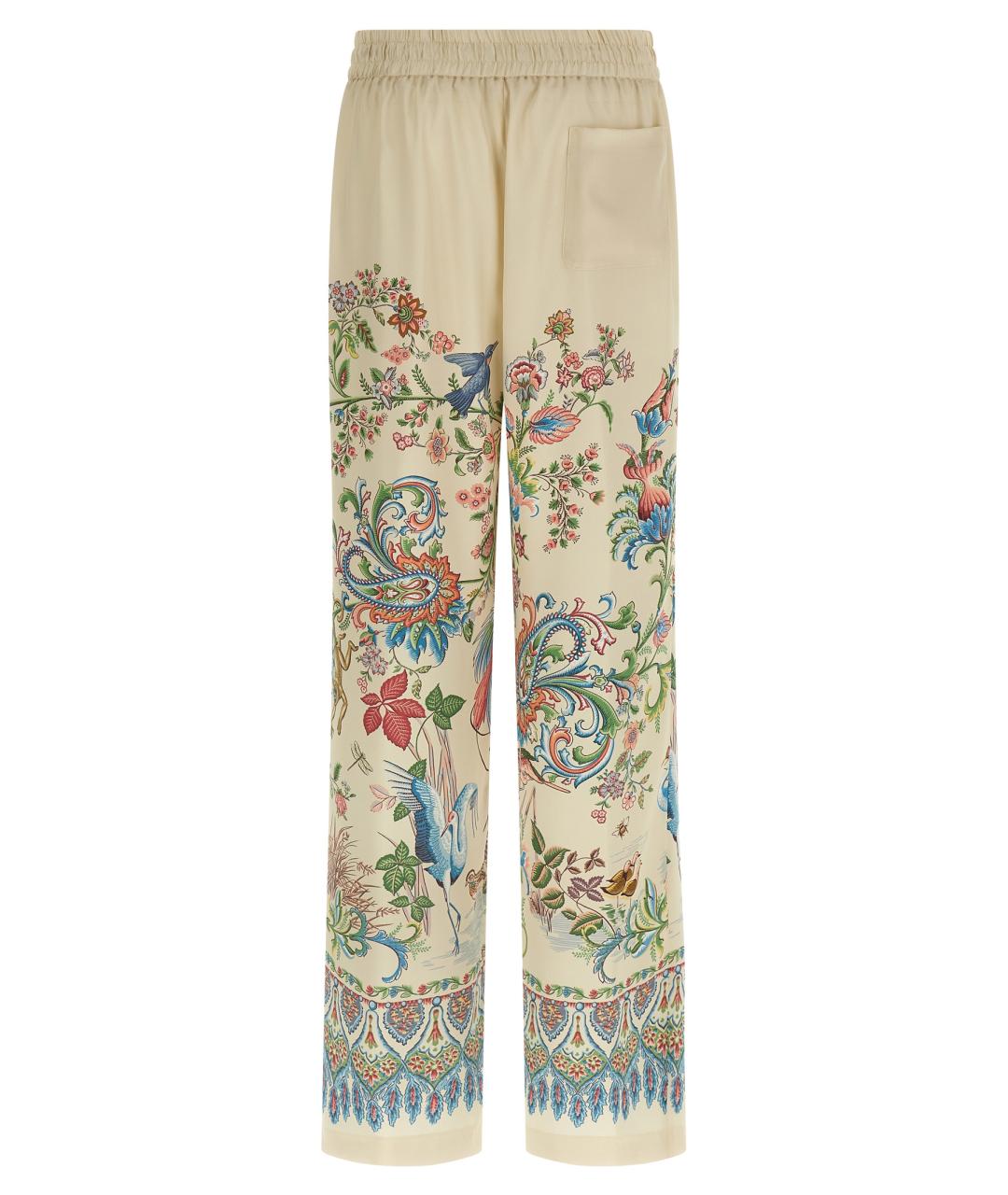 ETRO Мульти полиэстеровые прямые брюки, фото 2