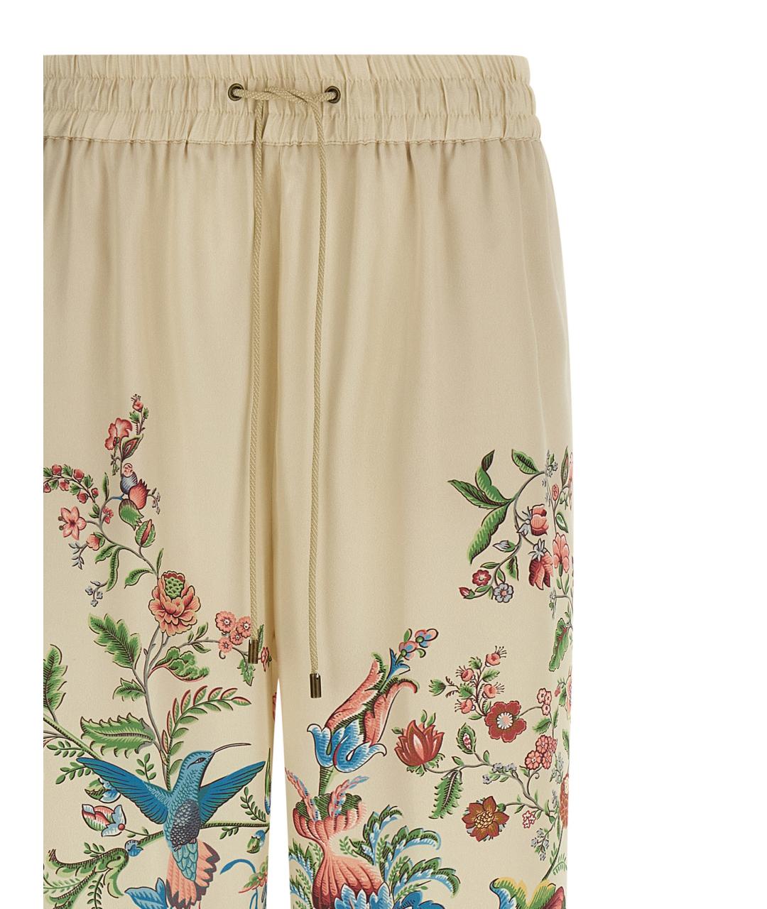 ETRO Мульти полиэстеровые прямые брюки, фото 3