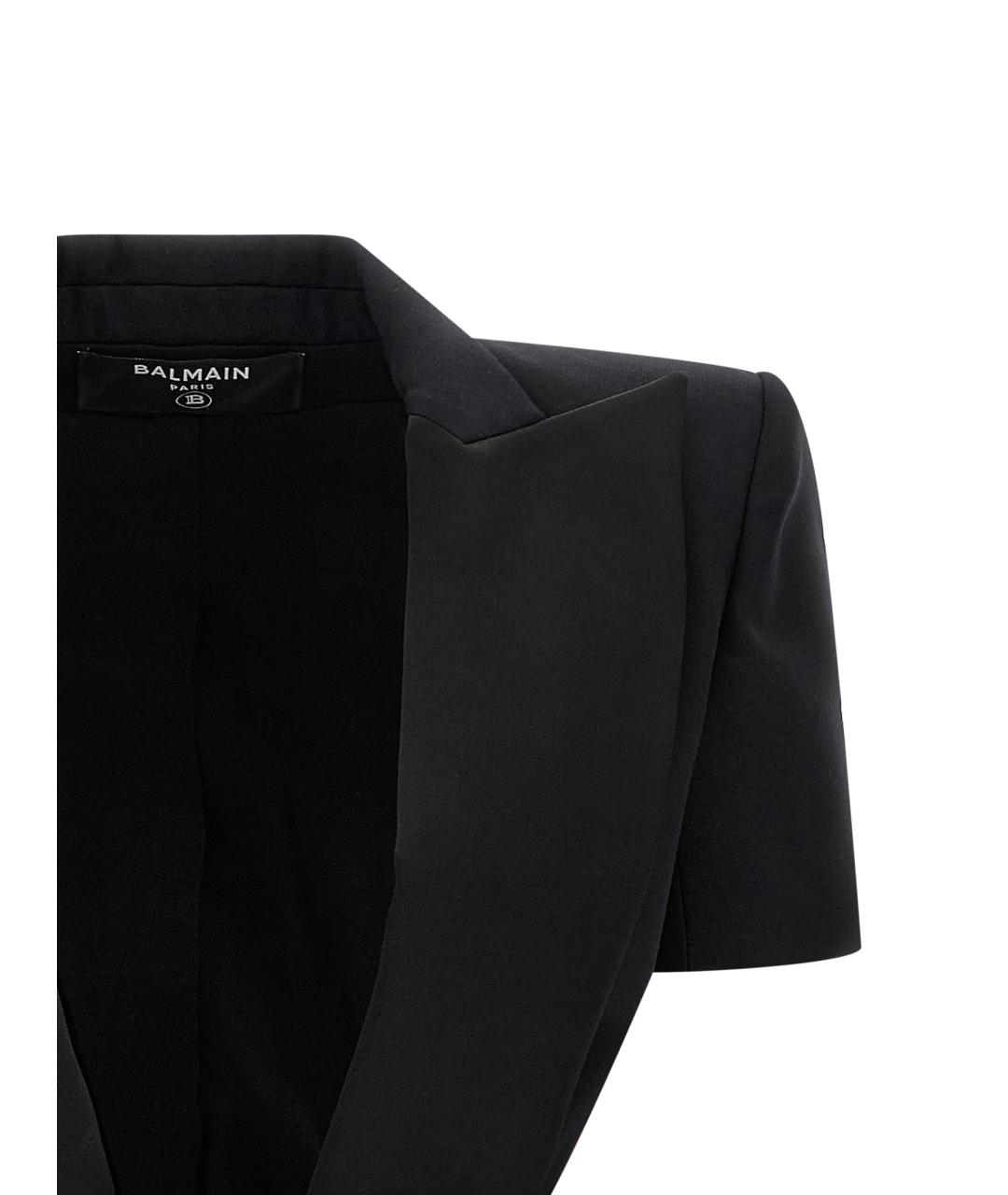 BALMAIN Черный шерстяной жакет/пиджак, фото 3