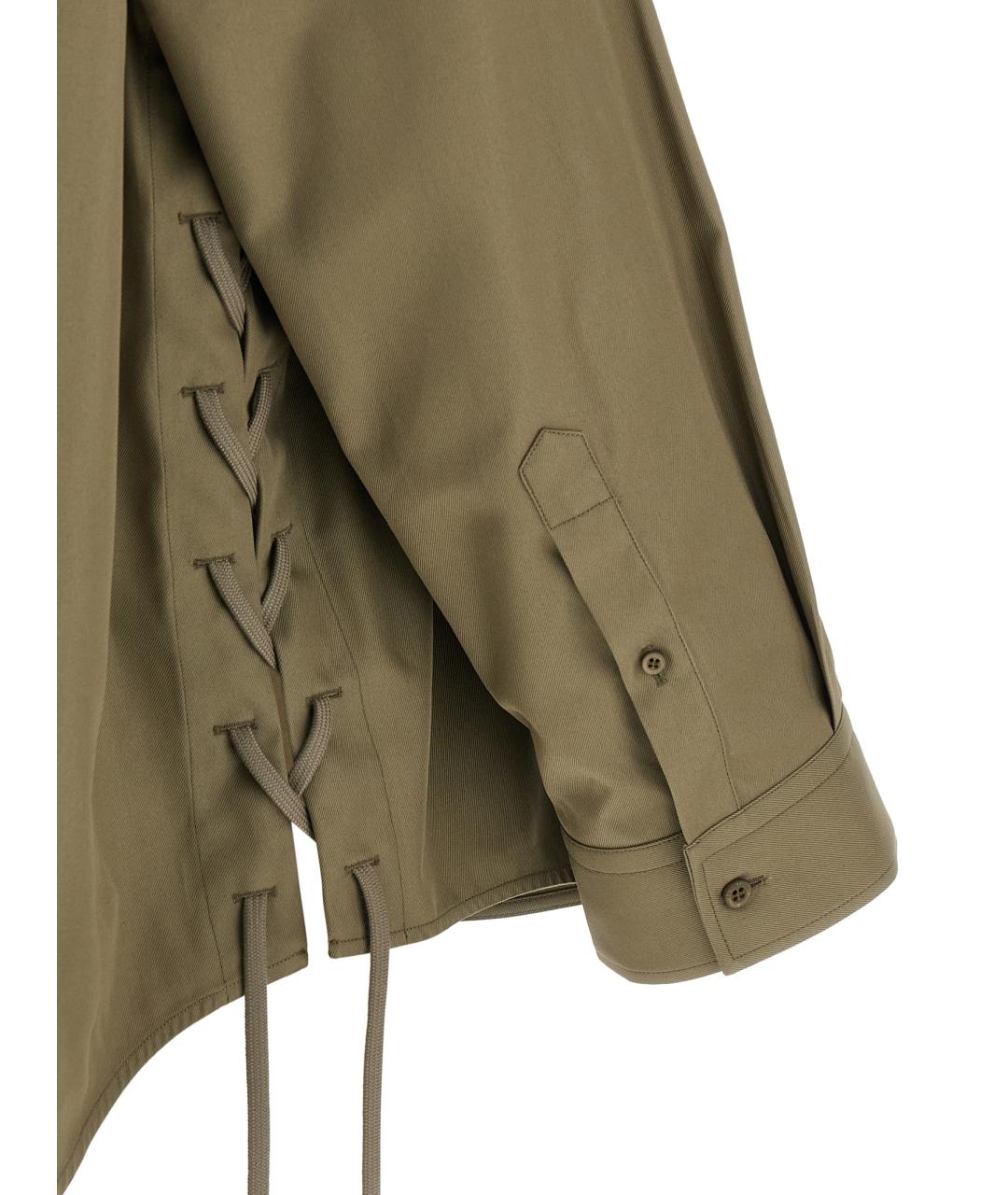 BALENCIAGA Зеленая хлопковая рубашка, фото 4