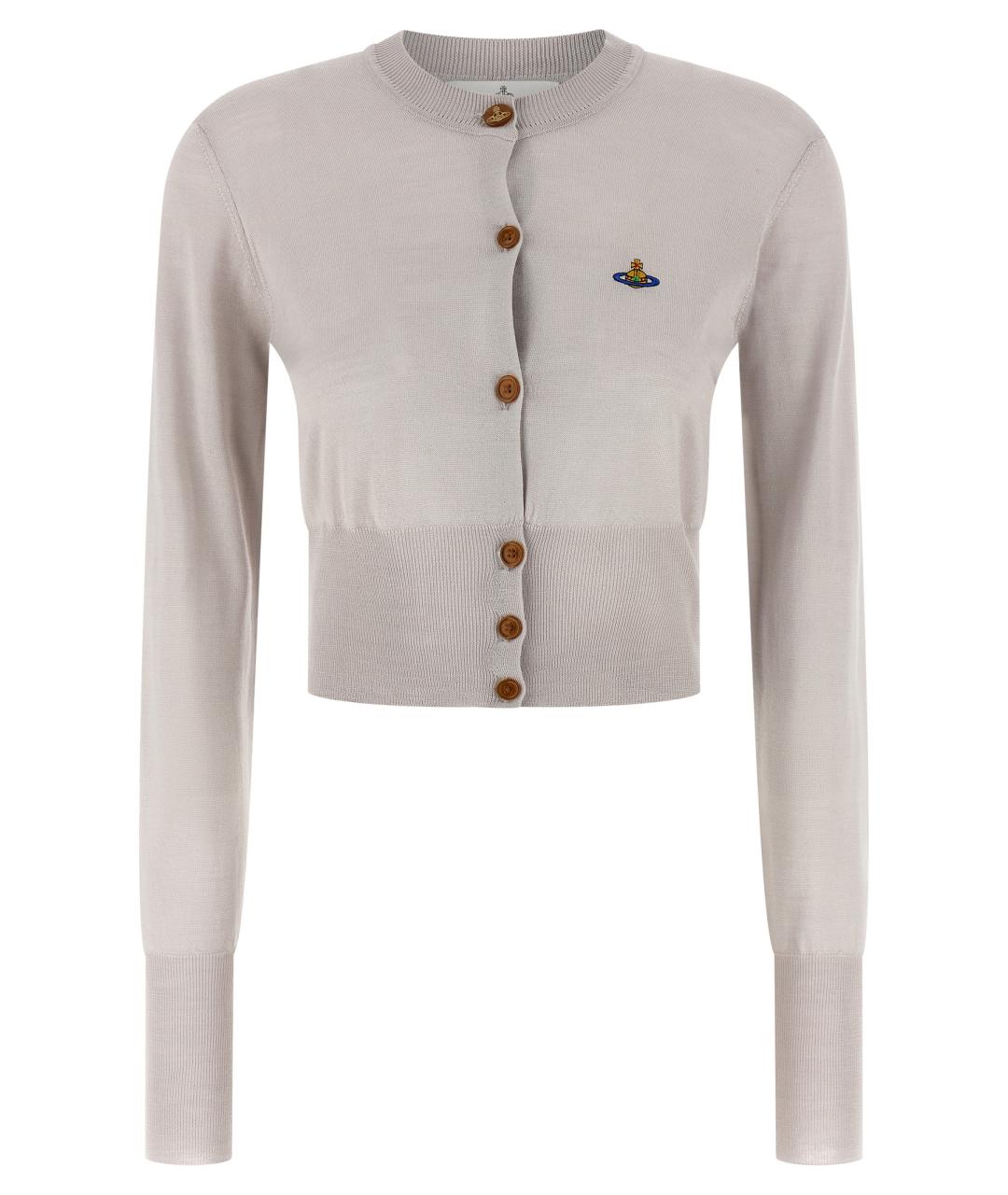 VIVIENNE WESTWOOD Серый шерстяной кардиган, фото 1