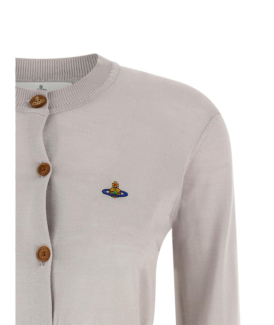 VIVIENNE WESTWOOD Серый шерстяной кардиган, фото 3