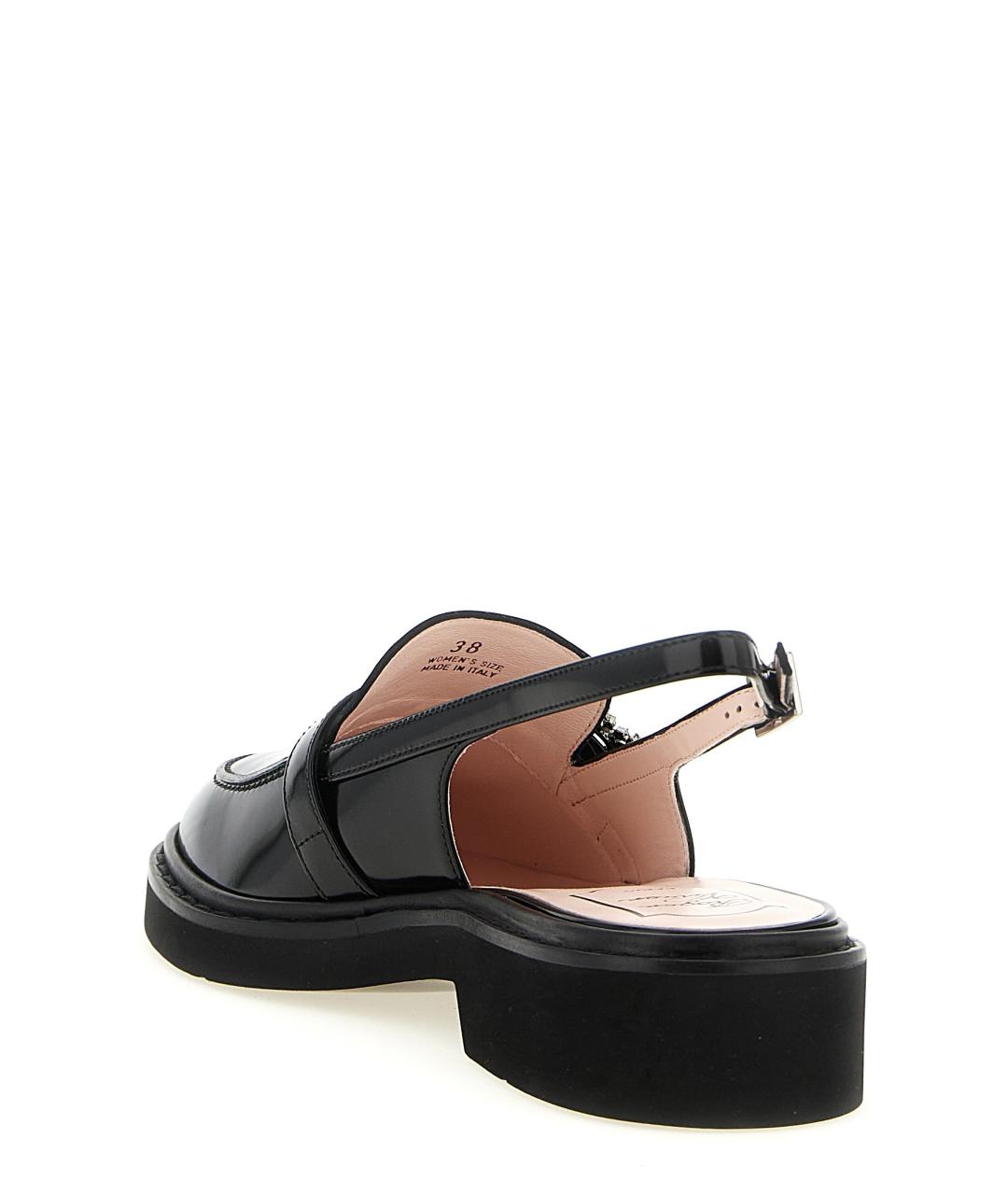 ROGER VIVIER Черные кожаные лоферы, фото 3