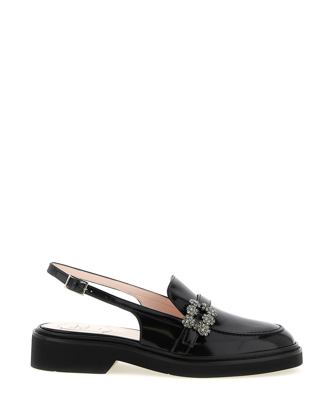 ROGER VIVIER Черные кожаные лоферы, фото 1