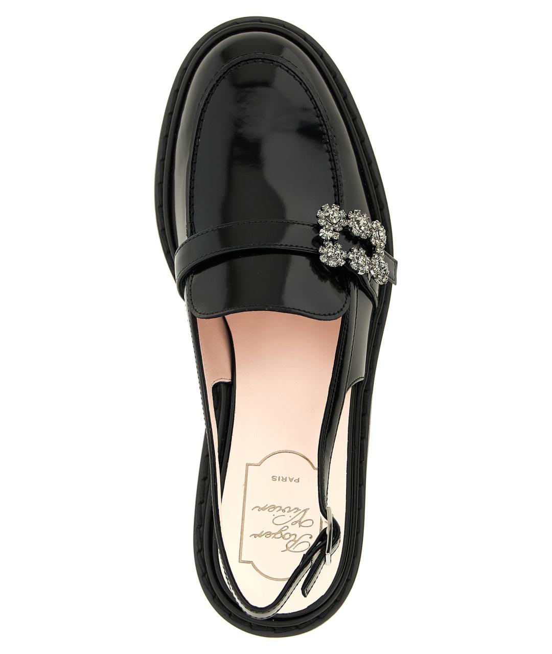 ROGER VIVIER Черные кожаные лоферы, фото 4