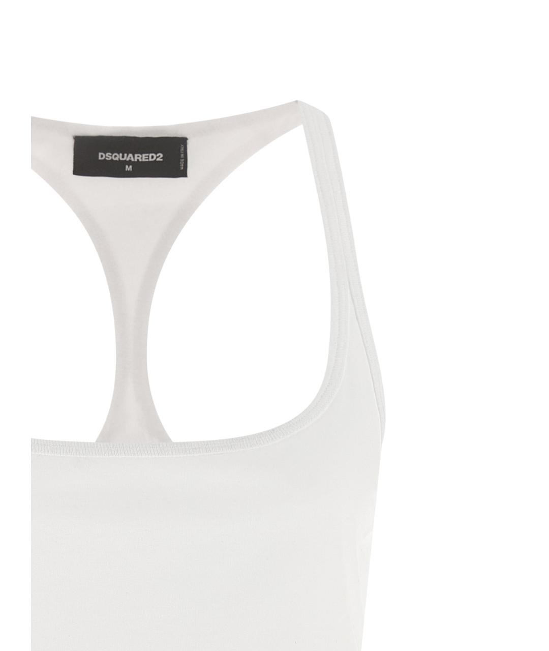 DSQUARED2 Белая хлопковая майка, фото 3