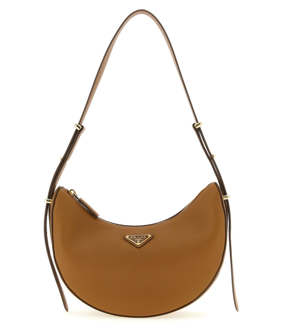 PRADA Коричневая кожаная сумка через плечо, фото 1