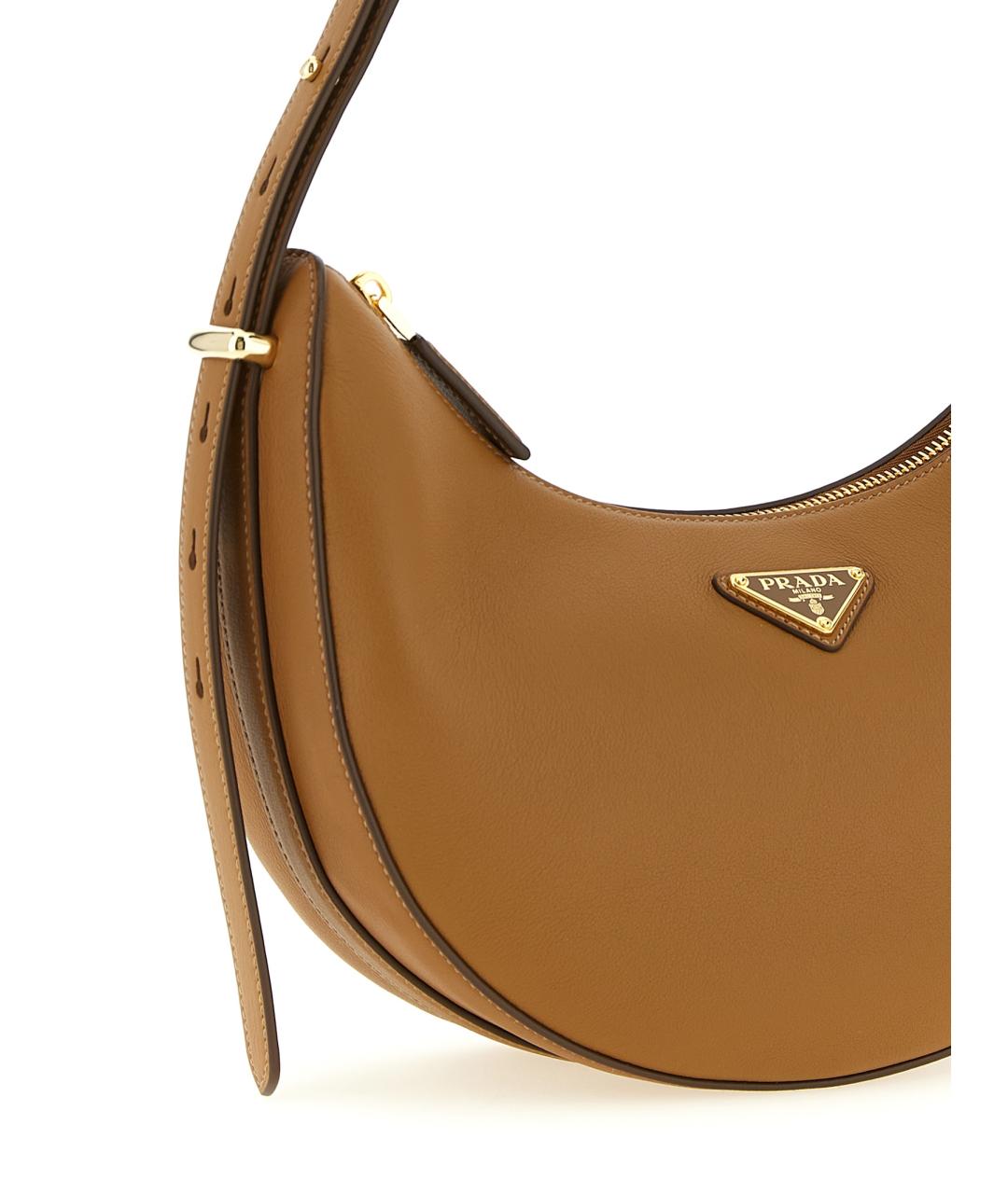 PRADA Коричневая кожаная сумка через плечо, фото 3