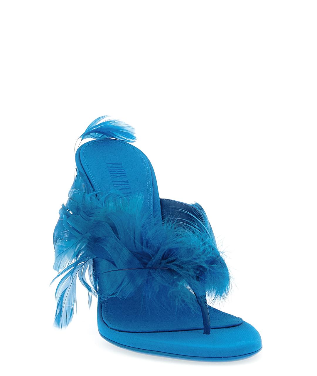 PARIS TEXAS Синие текстильные мюли, фото 2