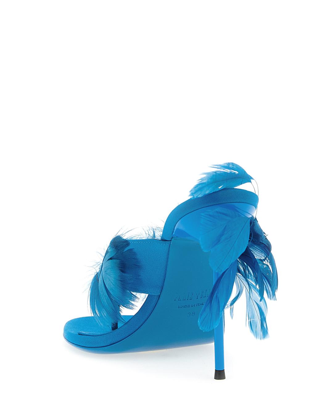 PARIS TEXAS Синие текстильные мюли, фото 3