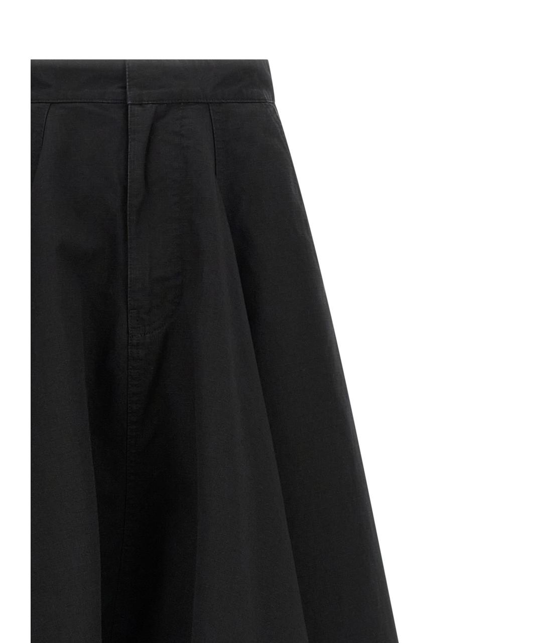 BALENCIAGA Черная хлопковая юбка миди, фото 3