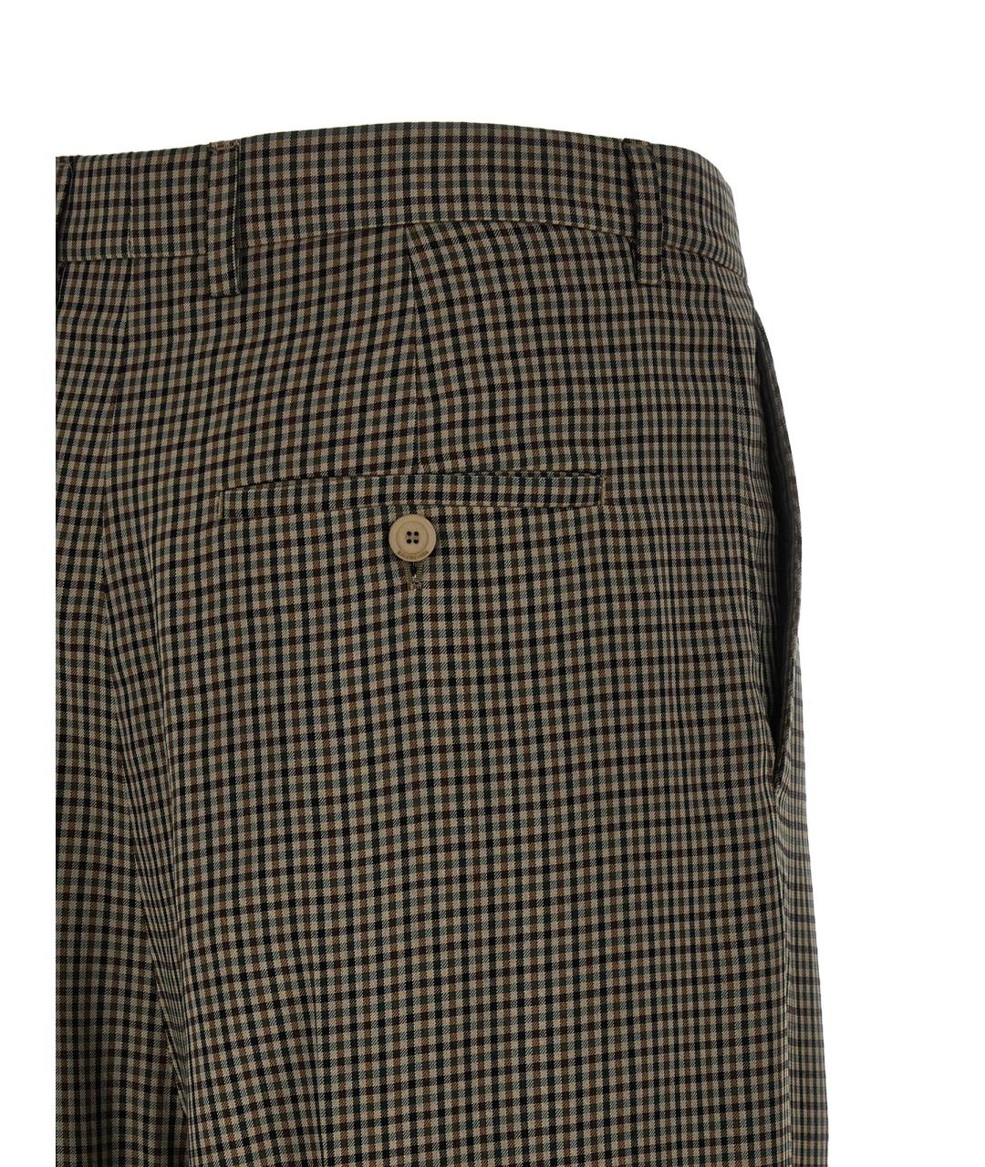 BALENCIAGA Коричневые прямые брюки, фото 4