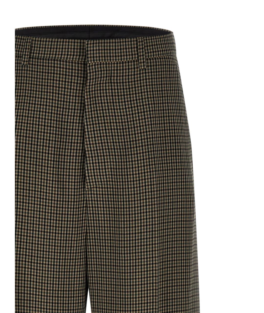 BALENCIAGA Коричневые прямые брюки, фото 3