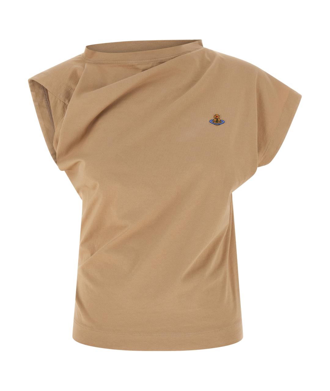 VIVIENNE WESTWOOD Бежевая хлопковая футболка, фото 1