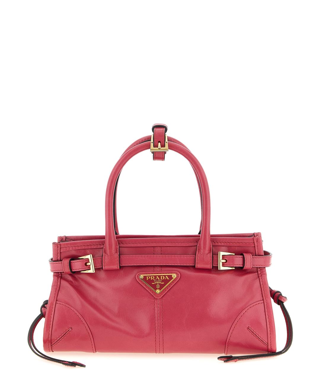 PRADA Фуксия кожаная сумка с короткими ручками, фото 1