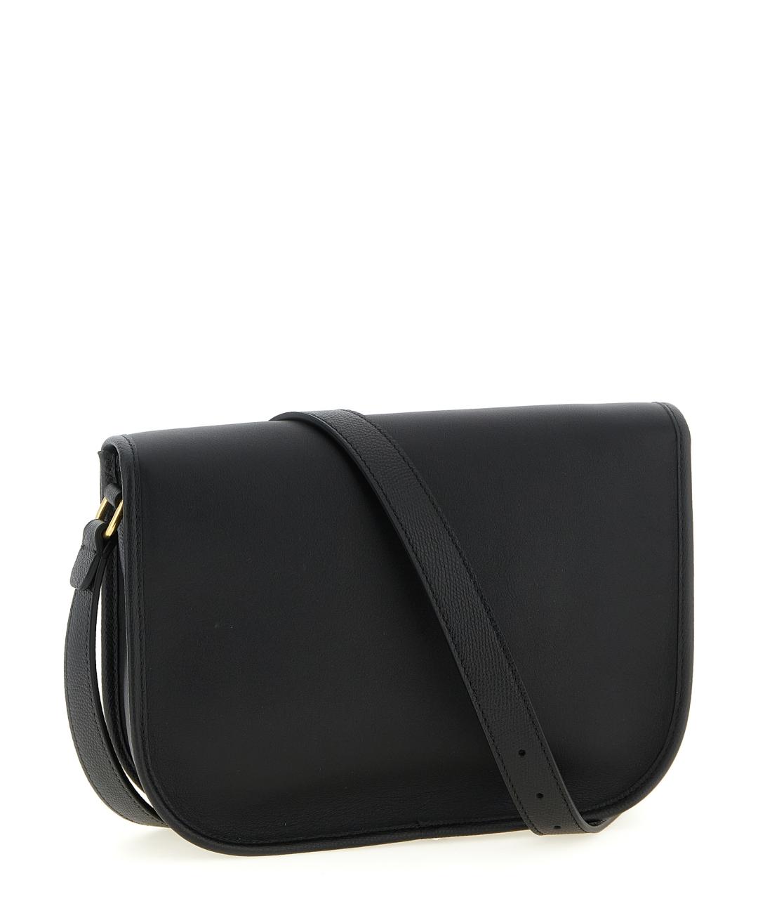 VALENTINO Черная кожаная сумка на плечо, фото 2