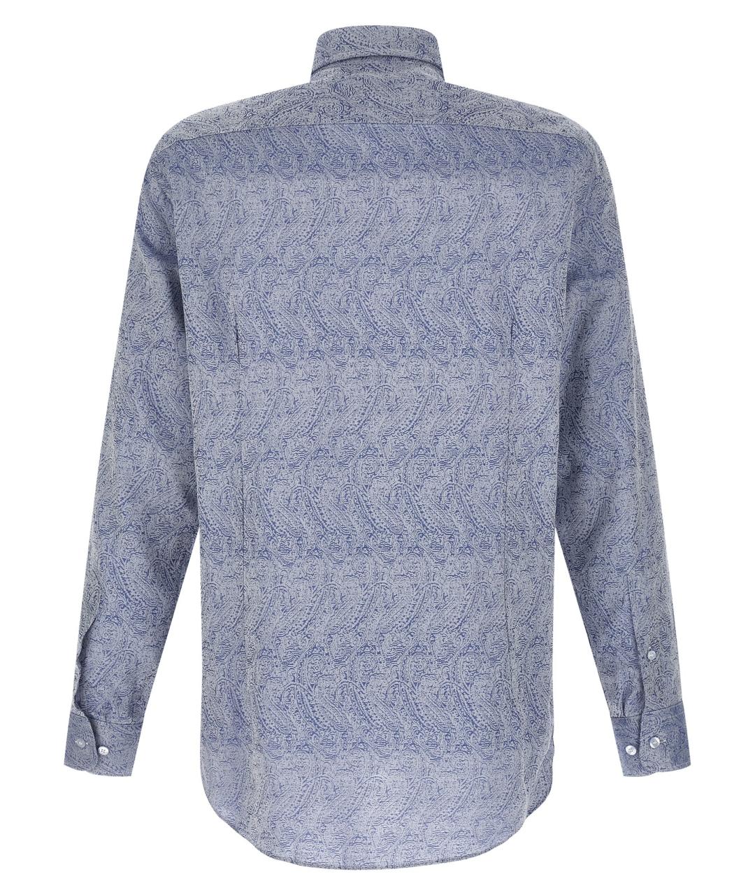 ETRO Синяя хлопковая кэжуал рубашка, фото 2