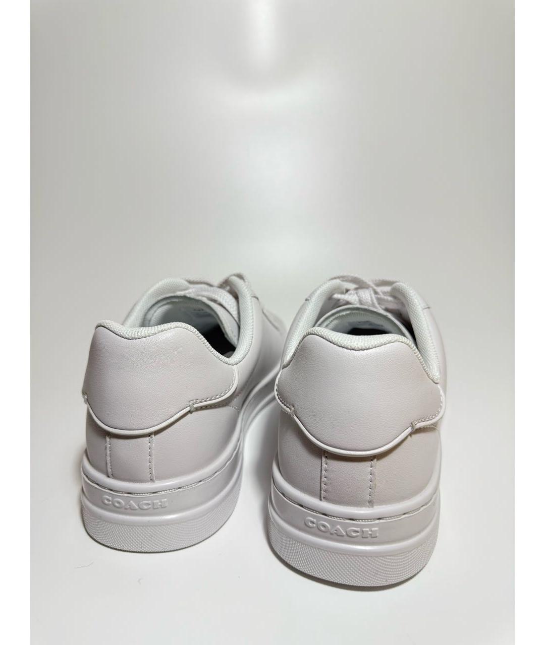 COACH Белые кожаные кеды, фото 4