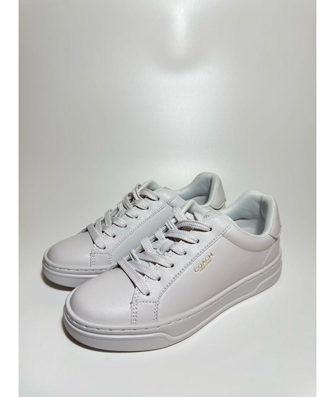 COACH Белые кожаные кеды, фото 3
