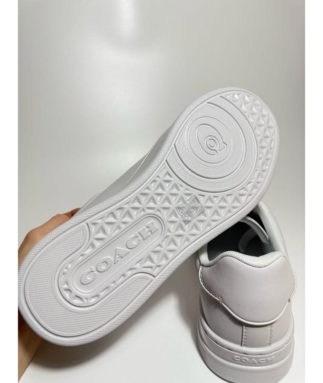 COACH Белые кожаные кеды, фото 6