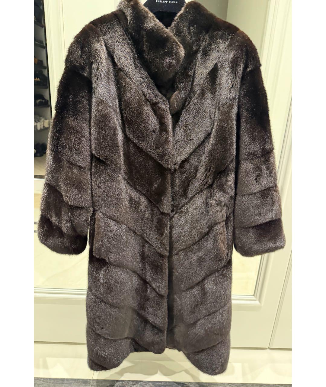 BRASCHI Черная меховая шуба, фото 5