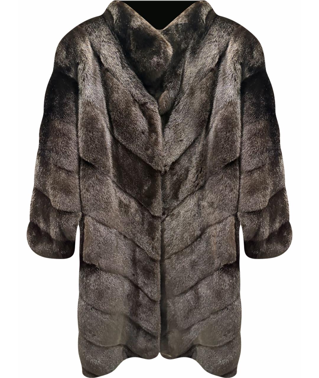 BRASCHI Черная меховая шуба, фото 1