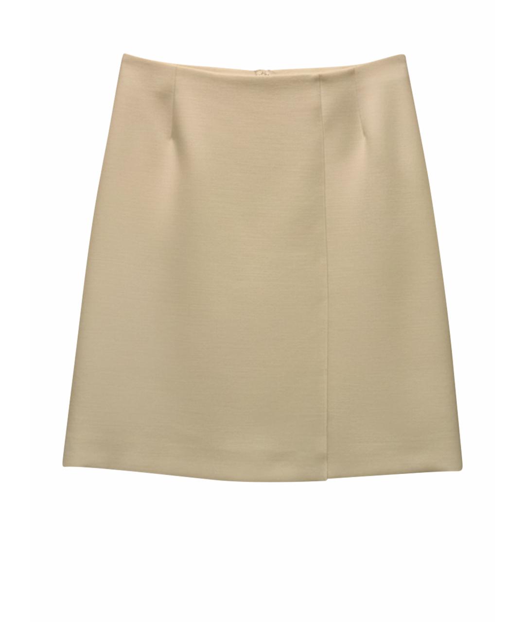 PRADA Белая шерстяная юбка мини, фото 1