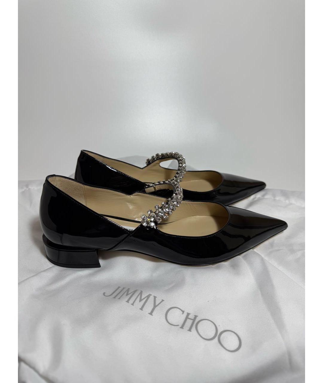 JIMMY CHOO Черные туфли из лакированной кожи, фото 6