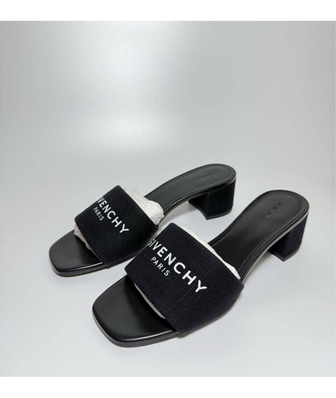 GIVENCHY Черные текстильные мюли, фото 5