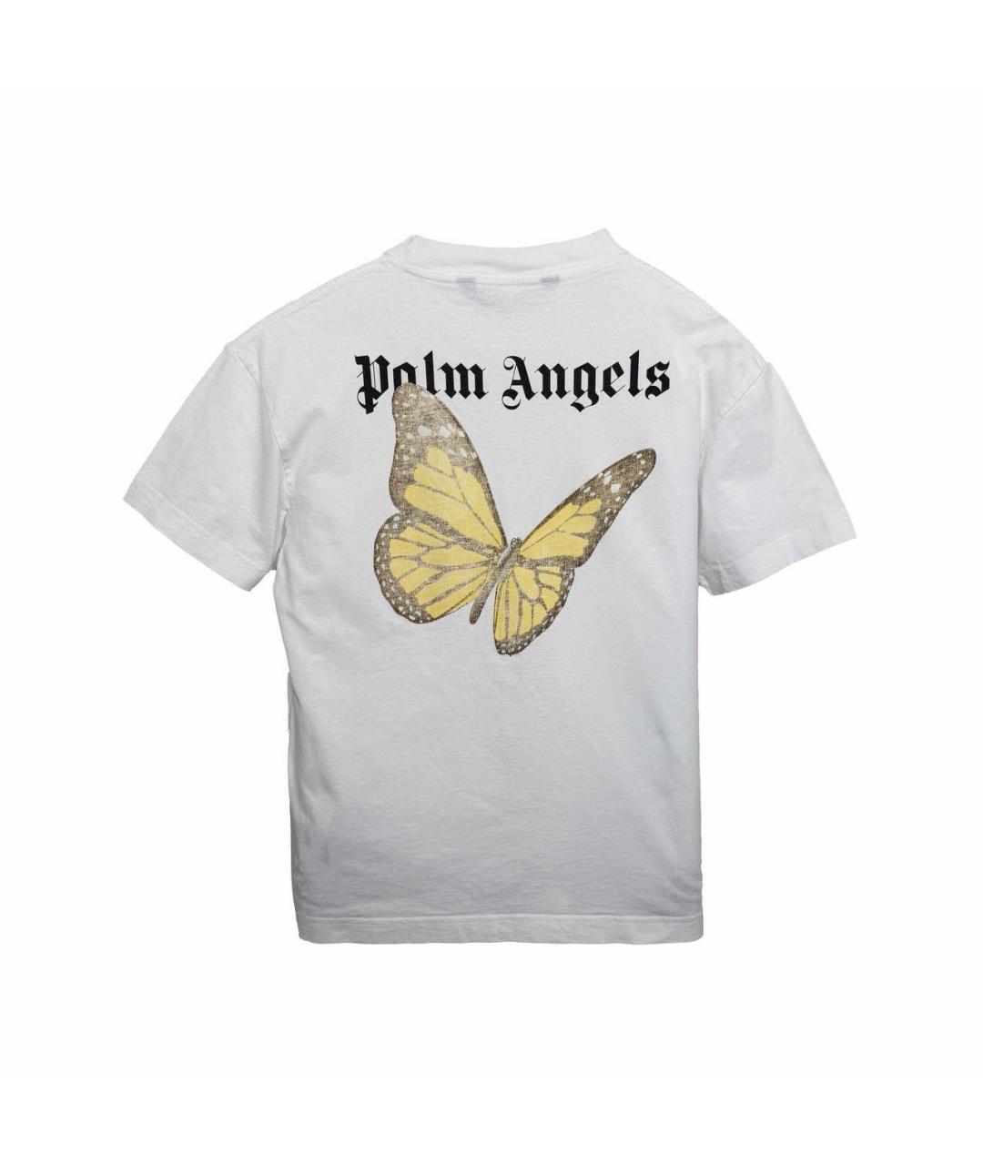 PALM ANGELS Белая хлопковая футболка, фото 3