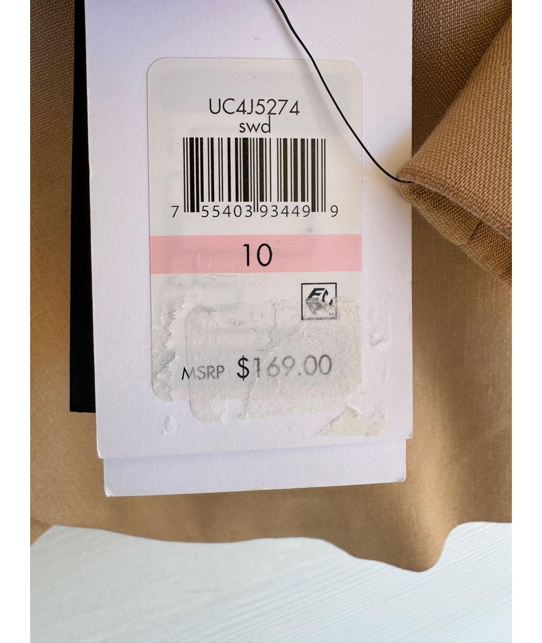 DKNY Бежевый льняной жакет/пиджак, фото 4