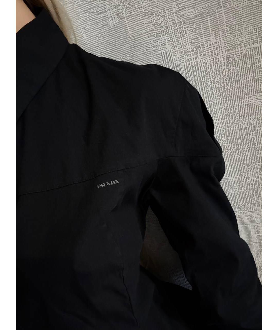PRADA Черная хлопковая рубашка, фото 3
