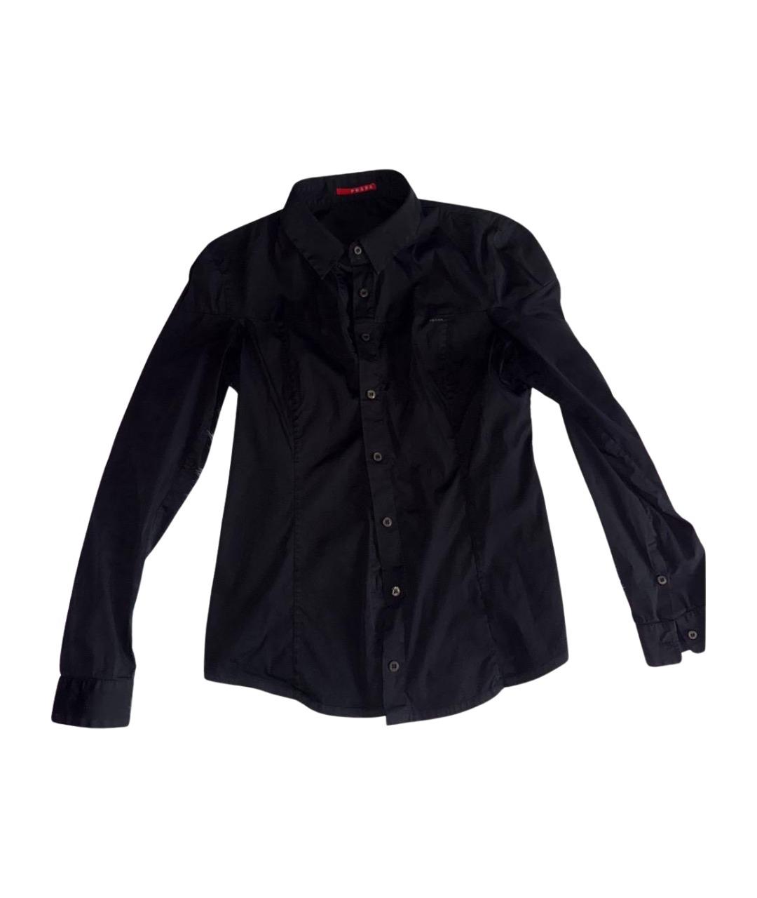 PRADA Черная хлопковая рубашка, фото 1