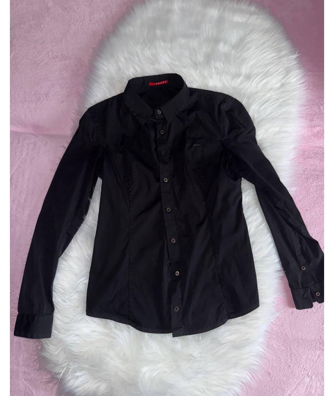 PRADA Черная хлопковая рубашка, фото 5