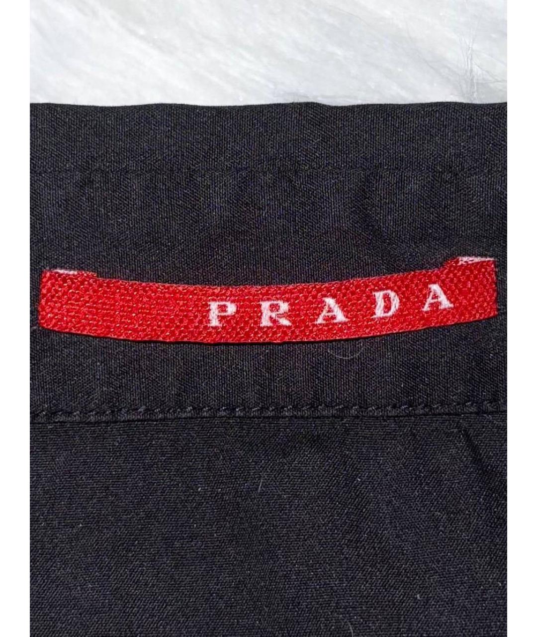 PRADA Черная хлопковая рубашка, фото 2