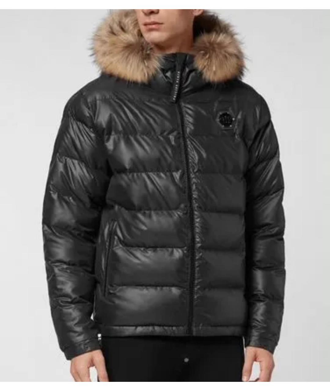 PHILIPP PLEIN Черный полиэстеровый пуховик, фото 5