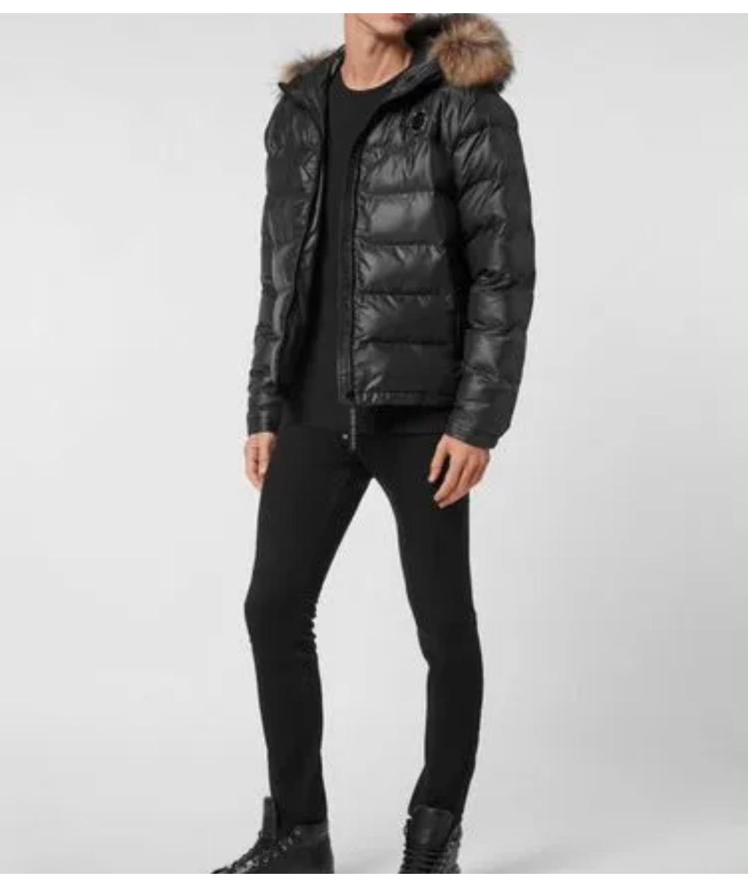 PHILIPP PLEIN Черный полиэстеровый пуховик, фото 6