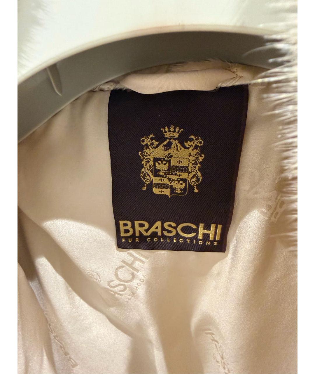 BRASCHI Бежевая меховая шуба, фото 3