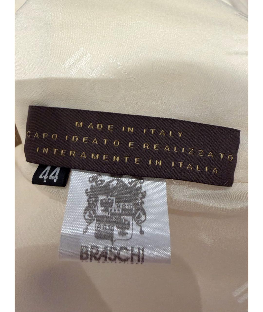 BRASCHI Бежевая меховая шуба, фото 4