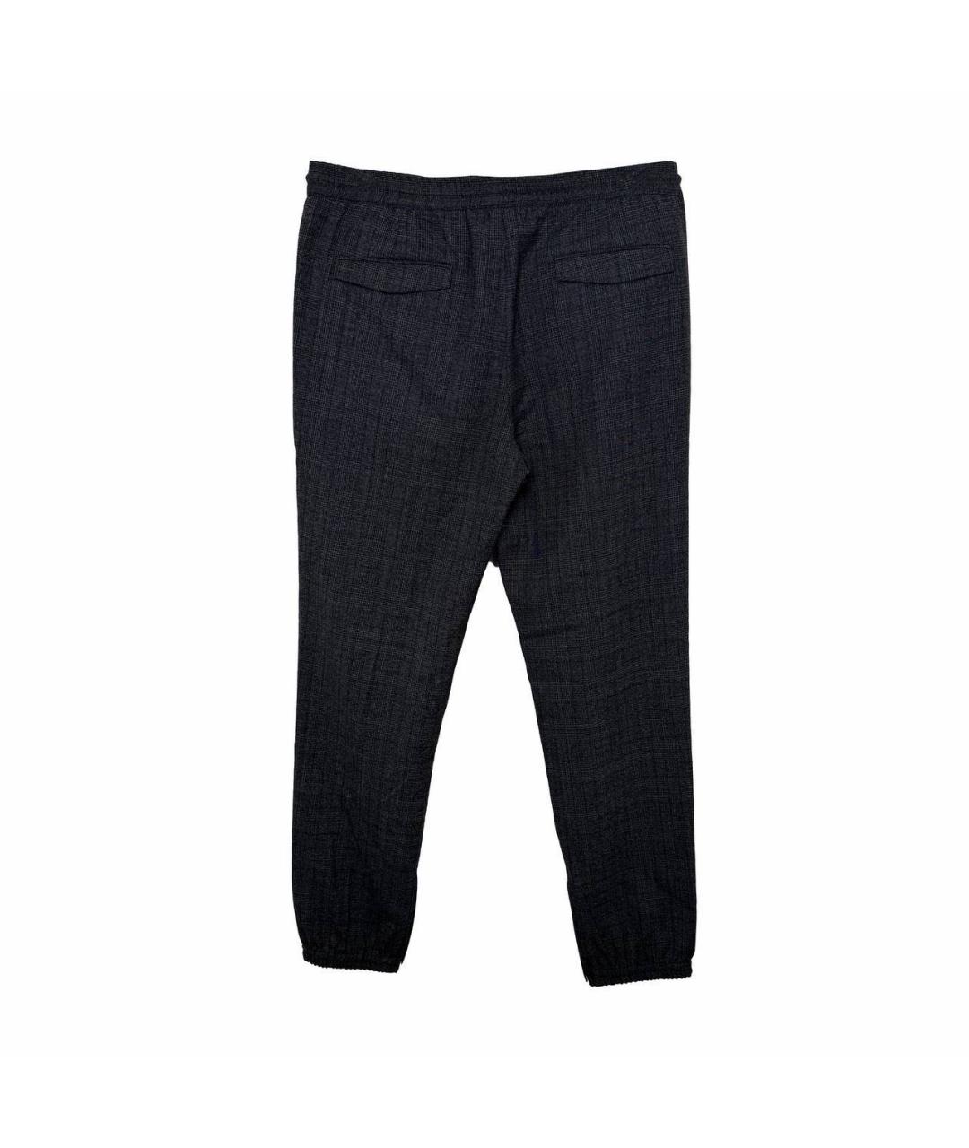 CHRISTIAN DIOR Черные хлопковые повседневные брюки, фото 3