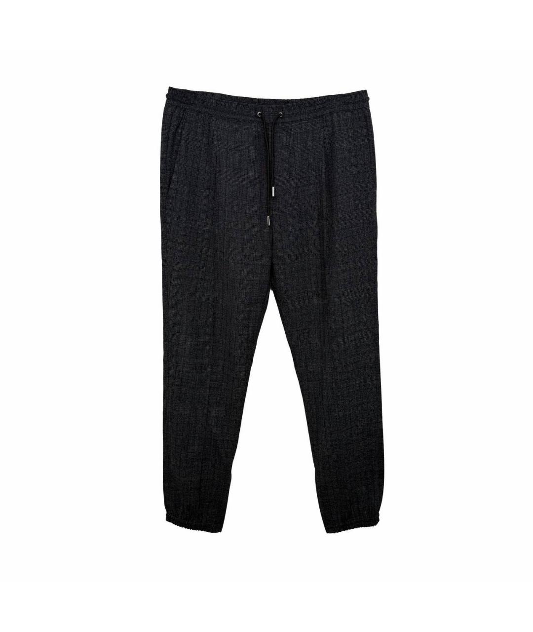 CHRISTIAN DIOR Черные хлопковые повседневные брюки, фото 1