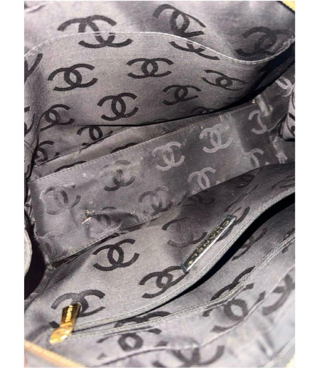 CHANEL Темно-синяя шерстяная сумка с короткими ручками, фото 4